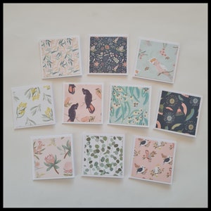 Handmade Mini Gift Cards with Optional Envelopes 10 Pack/Blank Gift Cards/Small Card Pack/Blank Handmade Card/Mini Note Card/Greetings Card