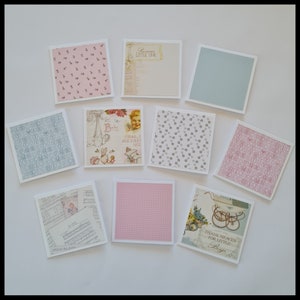 Mini Gift Cards with Optional Envelopes 10 Pack/Blank Gift Card/New Baby Gift Card/Blank Handmade Card/Mini Note Cards/Small Greetings Cards