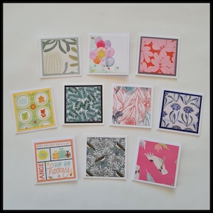 Handmade Assorted Blank Mini Gift Cards with Optional Envelopes Pack/Blank Gift Card/Mystery Card Pack/Mini Note Card/Small Greeting Card