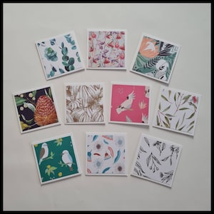 Handmade Mini Gift Cards with Optional Envelopes 10 Pack/Blank Gift Cards/Small Card Pack/Blank Handmade Card/Mini Note Card/Greetings Card