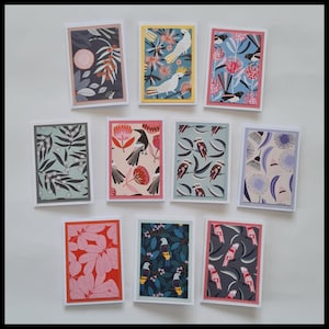 Handmade Small Cards with Envelopes 10 Pack/Blank Gift Cards/Blank Handmade Card/Mini Note Cards Set/Small Greetings Card Pack/Thankyou Card