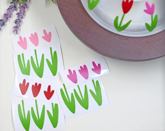 Spring Flowers Decor, Diffuser Decal, Tulip Decal, Tulip Sticker, Spring Decor for Home, Diffuser for Essential Oils, Flower Gift for Her