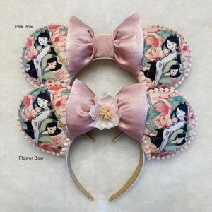 Mulan Mouse Ears, Mulan Ears, Mouse Ears, Mulan Disney Ears, Disney Ears, Princess Disney Ears, Princess Ears