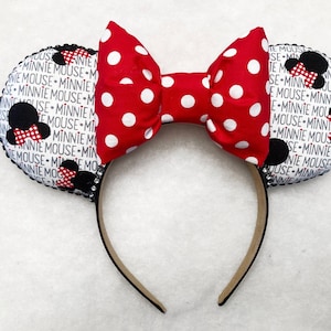 Minnie Mouse Ears, Mouse Ears, Polkadot Ears, Minnie Mouse Disney Ears, Disney Ears, Polkadot Disney Ears