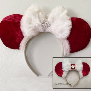 Santa Mouse Ears, Santa Ears, Christmas Mouse Ears, Mouse Ears, Santa Disney Ears, Christmas Disney Ears, Disney Ears