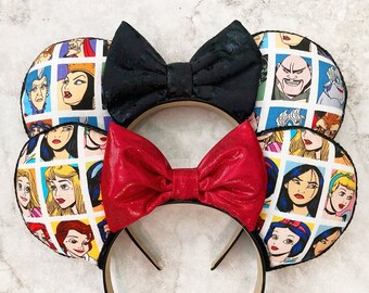 Princess/Villain Mouse Ears, Princess Mouse Ears, Villain Mouse Ears, Mouse Ears, Princess Disney Ears, Villain Disney Ears, Disney Ears