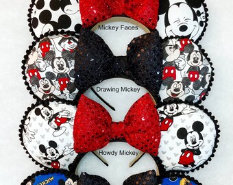 Mickey Mouse Disney Ears, Disney Ears, Minnie Mouse Headband, Vintage Mickey Ears, Cartoon Disney Ears, Mickey Disney Ears, Mickey Ears