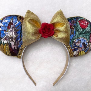 Beauty & The Beast Mouse Ears, Belle Ears, Mouse Ears, Belle, Beast, Beauty and the Beast Disney Ears, Belle Disney Ears