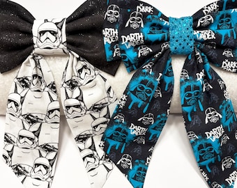 Oversized Star Wars Hair Bow: Darth Vader & Stormtrooper