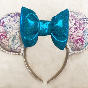 Mermaid Mouse Ears, Ariel Ears, Mouse Ears, Little Mermaid, Little Mermaid Disney Ears, Disney Ears, Mermaid Disney Ears, Princess Disney