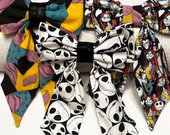 Oversized Nightmare Hair Bow: Sally & Jack Inspired