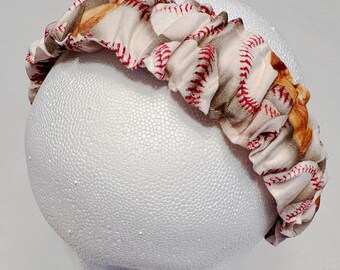 Baseball Scrunchie Headband: Handmade Sports Hair Accessory