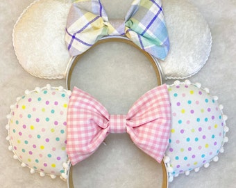 Spring Mouse Ears, Easter Mouse Ears, Bunny Mouse Ears, Polka Dots Mouse Ears, Mouse Ears, Spring Disney Ears, Disney Ears, Easter Disney