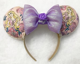 Rapunzel Mouse Ears, Rapunzel Ears, Tangled Ears, Mouse Ears, Rapunzel Disney Ears, Tangled Disney Ears, Disney Ears