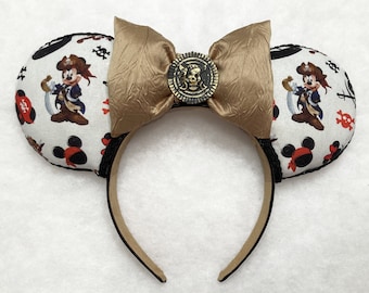 Pirate Mickey Mouse Ears, Mickey Mouse Cruise, Pirate Mouse Ears, Ahoy Mateys Disney Ears, Cruise Disney Ears, Cruise Mouse Ears