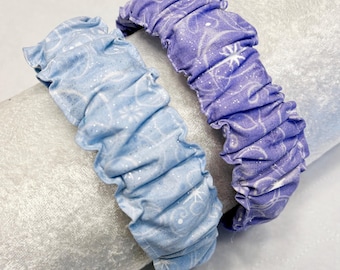 Glitter Swirl Scrunchie Headband: Handmade Ruched Hair Accessory