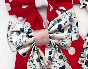 Mickey Large Hair Bow, Mickey Hair Bow, Minnie Hair Bow, Minnie and Mickey Hair Bow, Disney Hair Bow, Disney Oversized Hair Bow, Mickey Bow