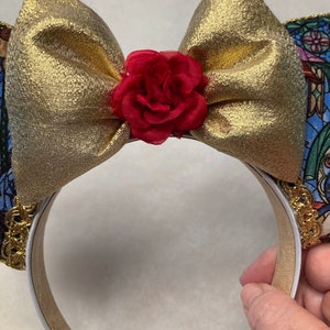 Beauty & The Beast Mouse Ears, Belle Ears, Mouse Ears, Belle, Beast, Beauty and the Beast Disney Ears, Belle Disney Ears image 3