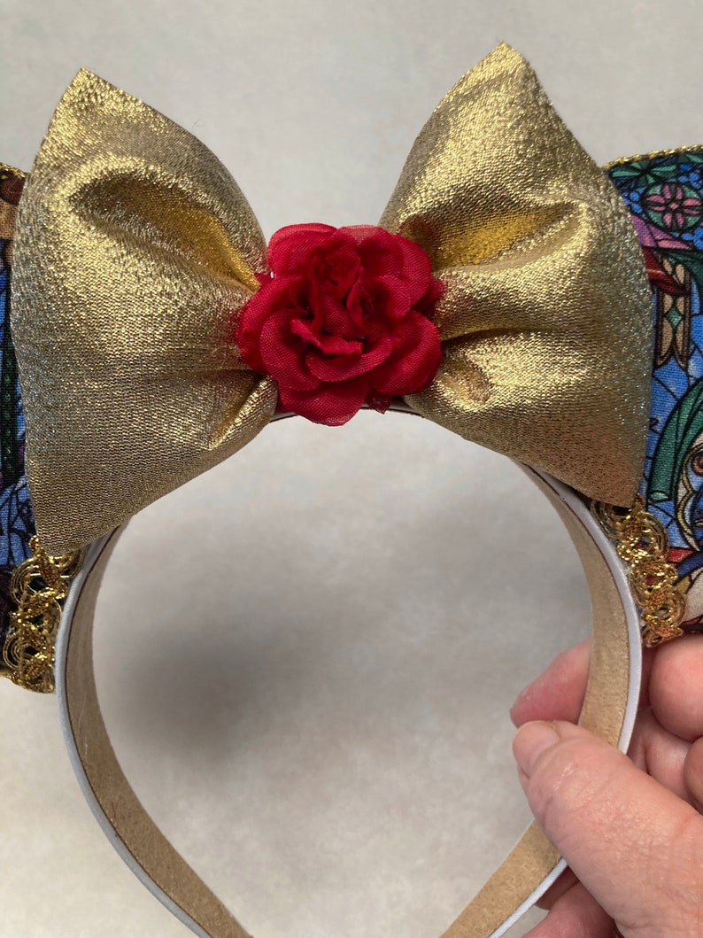 Beauty & The Beast Mouse Ears, Belle Ears, Mouse Ears, Belle, Beast, Beauty and the Beast Disney Ears, Belle Disney Ears image 3