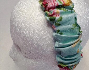Bridgerton Style Scrunchie Headband - Ruched Fabric Handmade