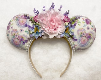 Floral Princess Mouse Ears: Flower Garden Headband