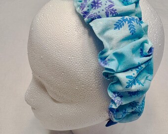 Frozen Scrunchie Headband, Disney Scrunchie Headband, Elsa Scrunchie Headband, Disney Ruched Headband, Frozen Ruched Headband