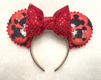 Orejas de Minnie y Mickey Mouse: Diadema de corazones para San Valentín