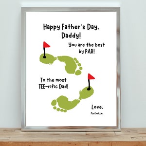 Créez votre propre carte de voeux artisanale empreinte de golf - Idée cadeau unique pour papa, fête des pères