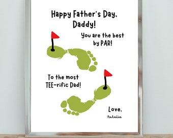 Make Your Own Golf Footprint Craft Greeting Card - Unique Gift Idea for Dad, Father's Day