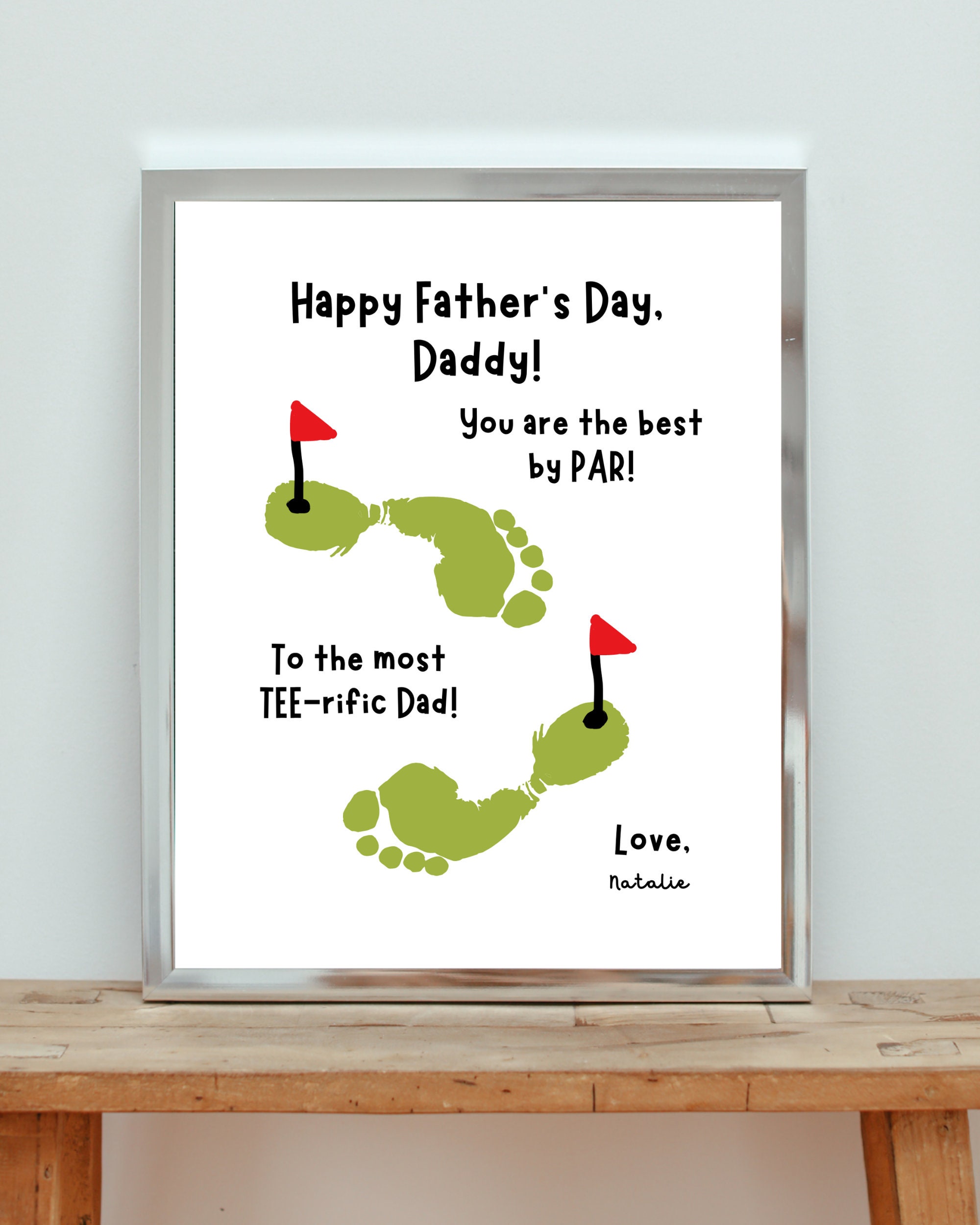 Customizable Happy Birthday Golf Footprint DIY Craft For Dad