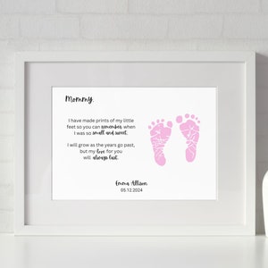 Souvenir créatif avec l'empreinte de bébé | Cadeau DIY pour maman et grand-mère (Téléchargement numérique)