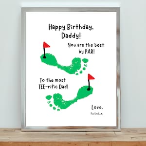 Machen Sie Ihre eigene Golfabdruck-Grußkarte - Einzigartige Geschenkidee für Vatertag, Geburtstag, Vatertag oder Vatertag