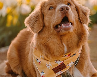 Skateboard Dogs Snap-On Dog Bandana