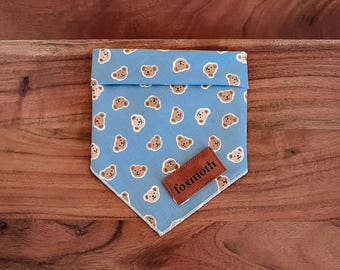 Teddy Grams Dog Bandana | Handmade Pet Bandana with Snap Buttons