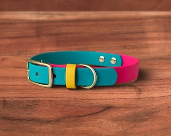 Modern Retro Waterproof Biothane Dog Collar