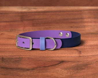 Cosmic Berry Waterproof Dog Collar | Solid Brass Hardware, Handmade in Oregon USA