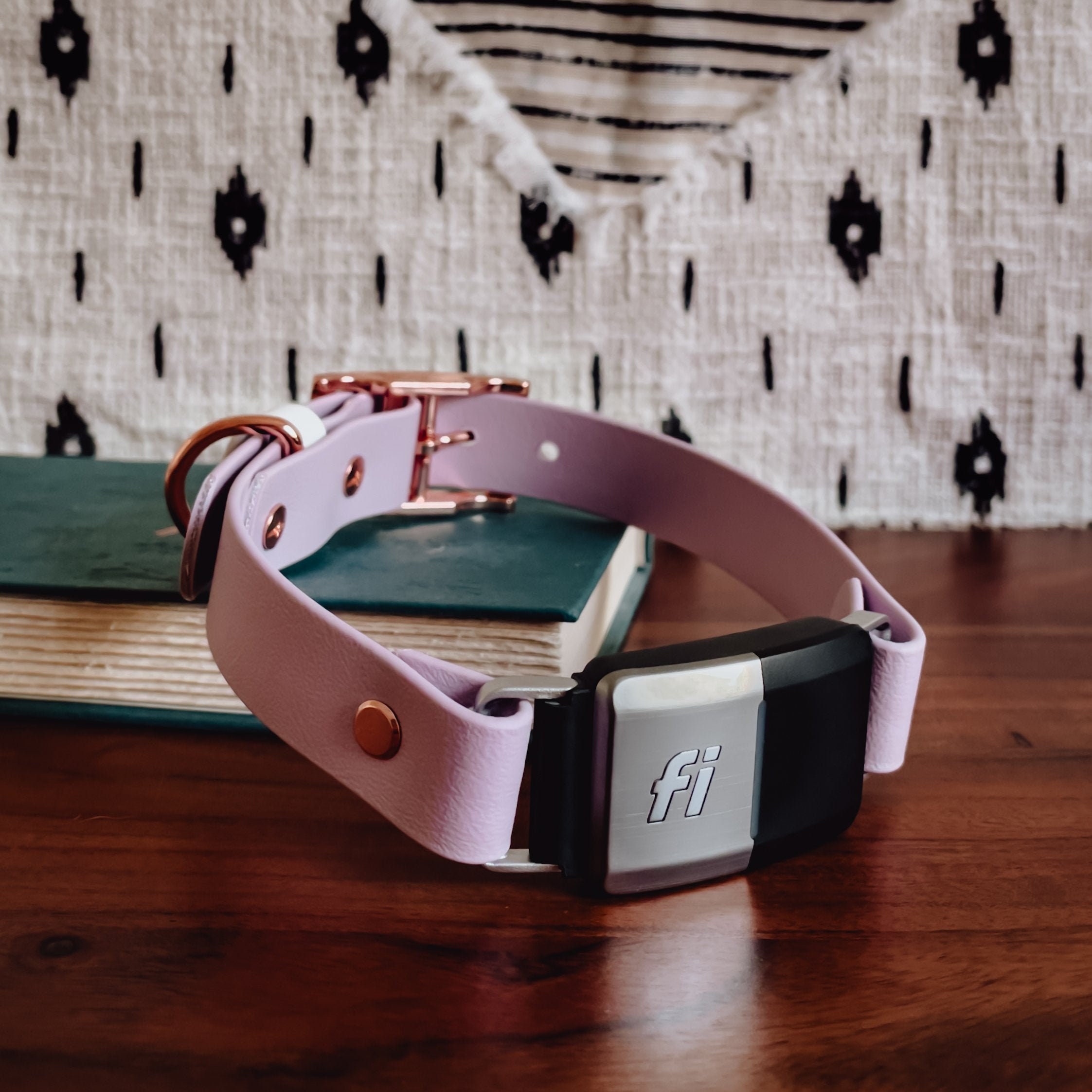 Fi Compatible Waterproof Collar Band - Rose Gold Brass Matte Black Si…