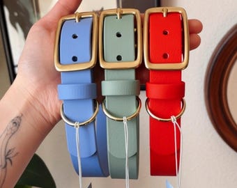 Waterproof Biothane Dog Collar | Customizable BioThane Buckle Collar | 16+ Colors