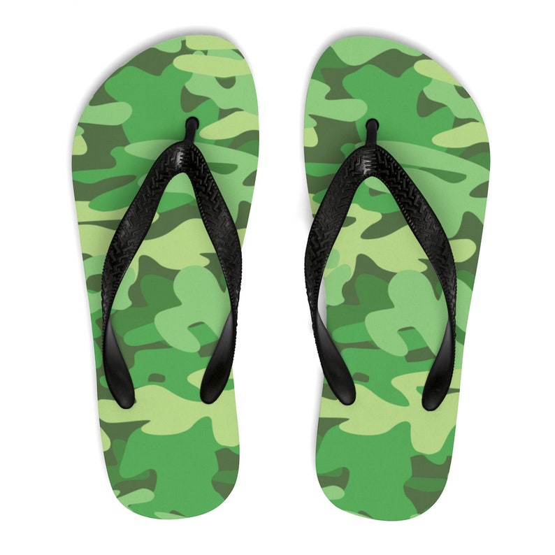 kelly green flip flops