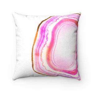 Lipstick Kisses Pillow Watercolor Lips Print Pillow Cover 18 X 18 Allover Lips Print Pillow Makeup Lover Gift Faux Suede Pillow Cover