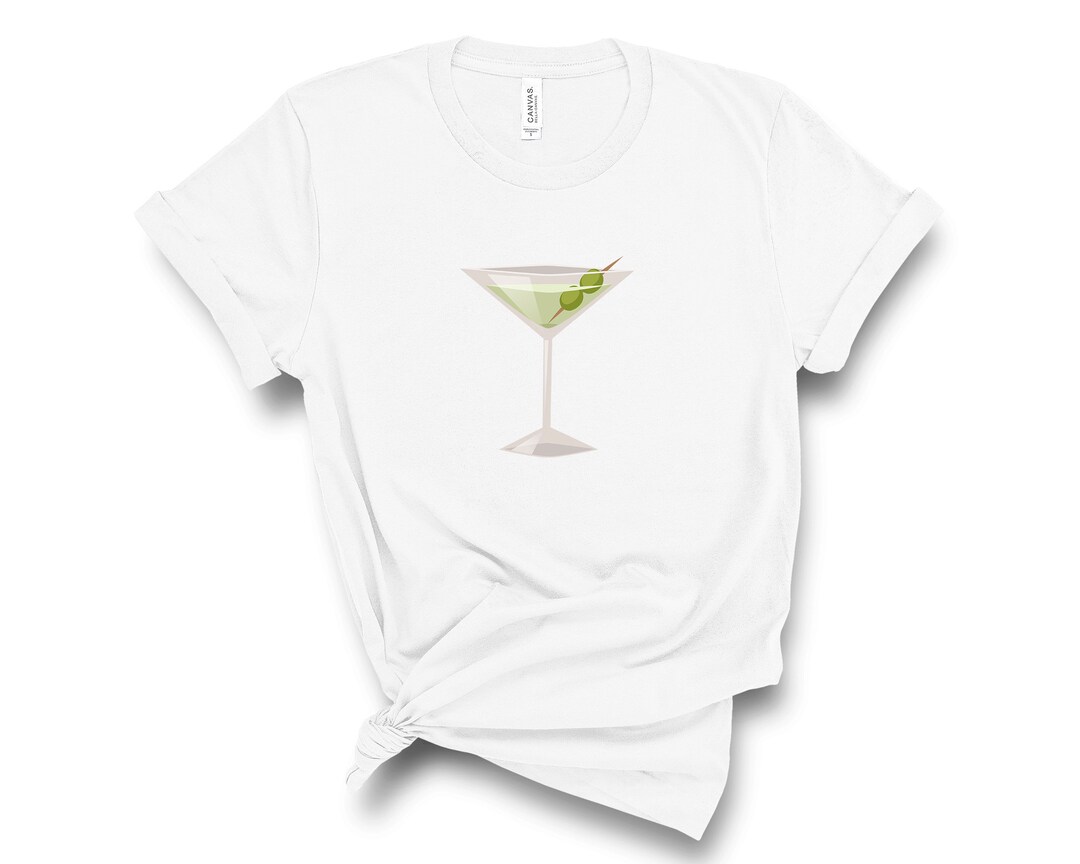 Martini Cocktail Tshirt for Women, Cocktail Tee, Martini Lover Shirt