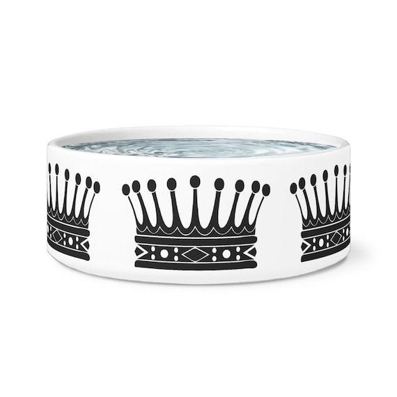 black and white dog bowls