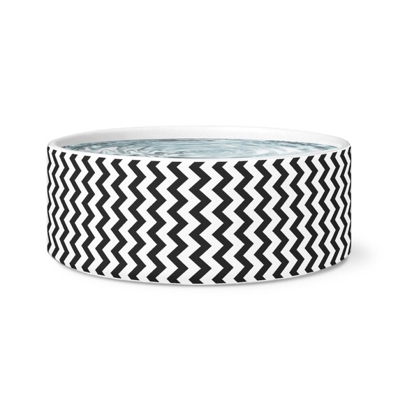 black and white dog bowls