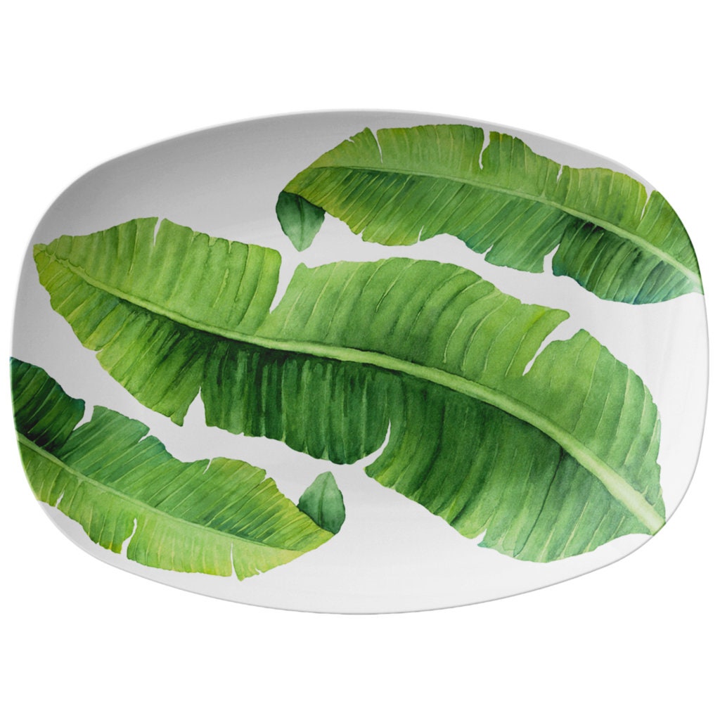 Mini Banana Leaf Plate Melamine Tableware Lunch Dinner Fruit Serving Platter Mini Banana Leaf Plate Melamine Tableware Lunch Dinner Fruit Serving Platter