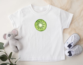 Watercolor Kiwi Fruit Baby T-shirt: Tropical Infant Tee