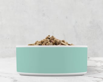 Ceramic Pet Bowl, Peppermint Green