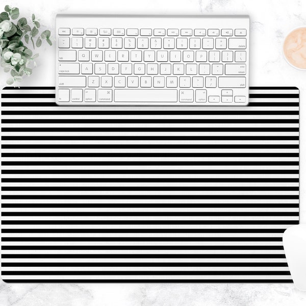 Black and White Striped Office Decor Etsy