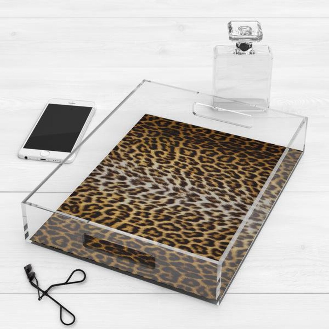 Leopard Print Acrylic Tray 11 X 17 Decorative Etsy UK