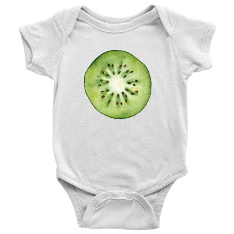 Kiwi Fruit Baby One Piece Tee Kiwi Shirt Newborn 24 Mo Etsy
