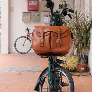 Leder Fronttasche für Brompton